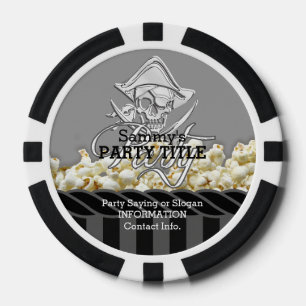 Lot De Jeton De Poker Partie personnalisée de jour de pirate