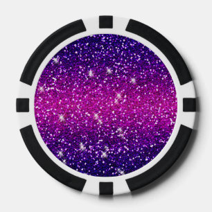 Lot De Jeton De Poker Parties scintillant Étincelles Purple Pink Texture