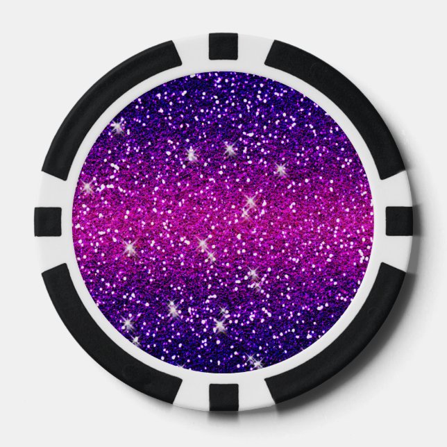 Lot De Jeton De Poker Parties scintillant Étincelles Purple Pink Texture (Recto)