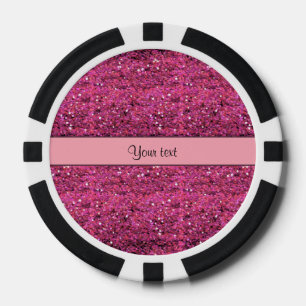 Lot De Jeton De Poker Parties scintillant rose pâle