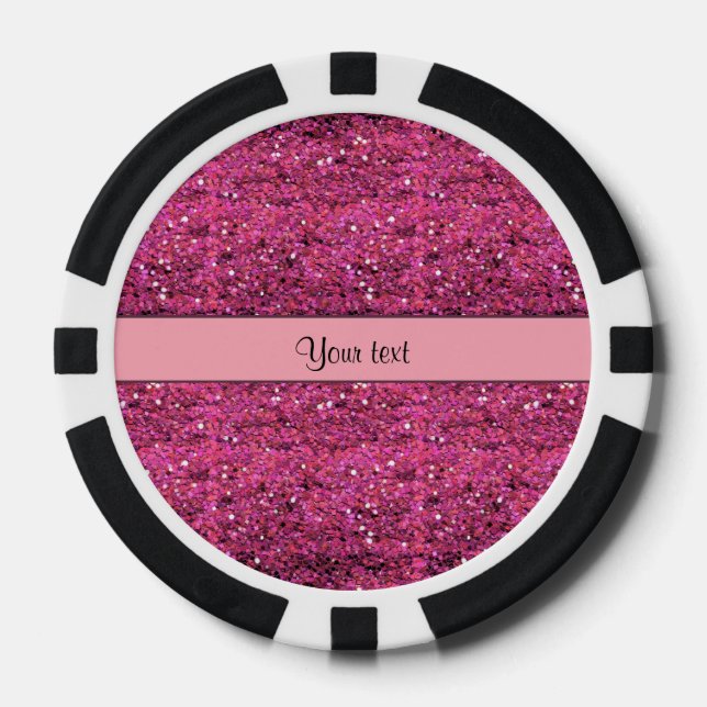 Lot De Jeton De Poker Parties scintillant rose pâle (Recto)