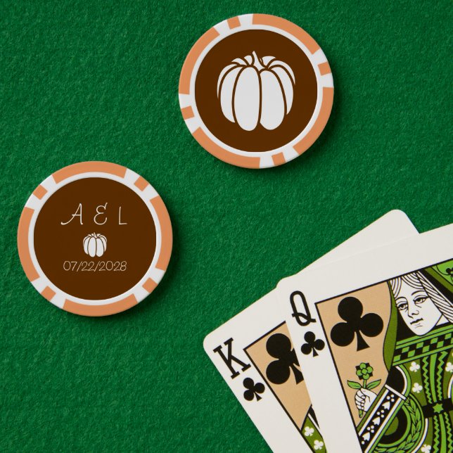 Lot De Jeton De Poker Patch citrouille au chocolat (Table de poker (double))