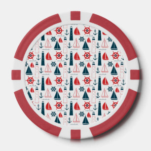 Lot De Jeton De Poker Patriote nautique
