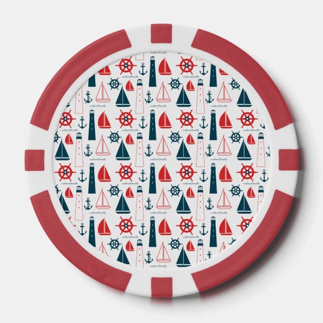 Lot De Jeton De Poker Patriote nautique (Recto)