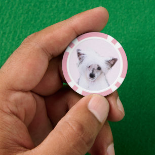 Lot De Jeton De Poker Peinture chinoise en poudre - Art Chien