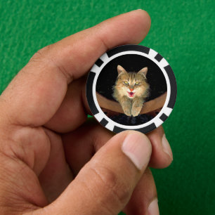 Lot De Jeton De Poker Peinture de chat Mad - Cute Original Cat Art