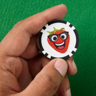 Lot De Jeton De Poker Personnage Fraise Cool – Art de Fruit Kawaii Amusa