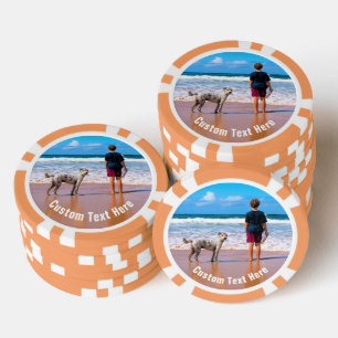 Lot De Jeton De Poker Personnalisation de vos puces de poker photo avec 