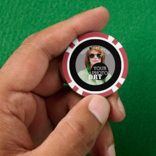 Lot De Jeton De Poker Personnaliser votre texte Monogramme Votre image s