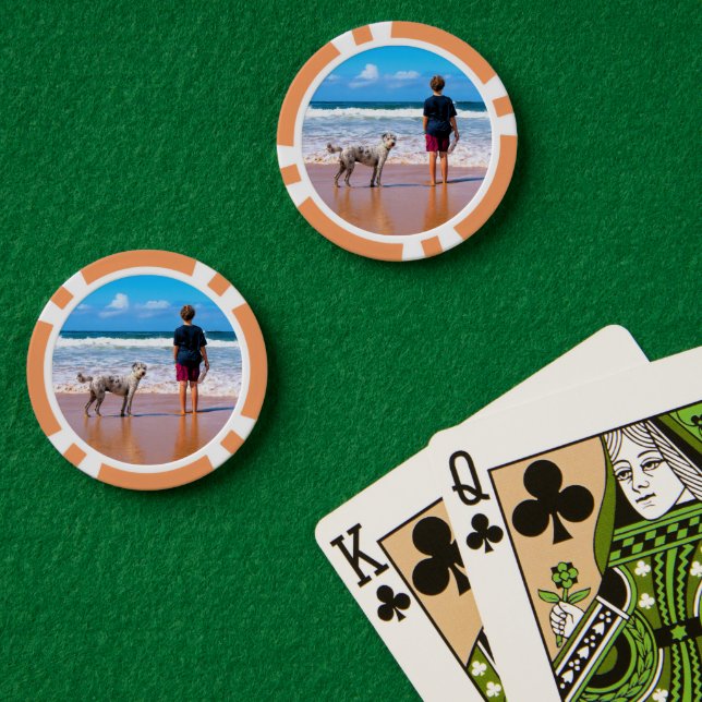 Lot De Jeton De Poker Personnalisez vos puces de poker photo préférées (Table de poker (double))