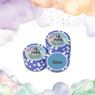 Lot De Jeton De Poker Petit Baby shower Gentleman  