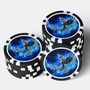 Lot De Jeton De Poker Phénix de l'Aube Saphir