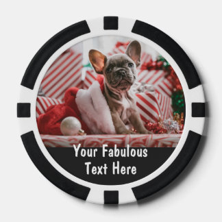 Lot De Jeton De Poker Photo et texte personnalisés