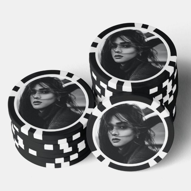 Lot De Jeton De Poker Photo personnalisée (Empiler)