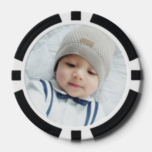 Lot De Jeton De Poker Photo personnalisée avec monogramme et nom