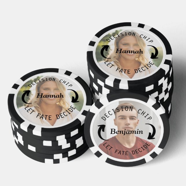 Lot De Jeton De Poker Pièce de décision personnalisée pour le couple (Empiler)