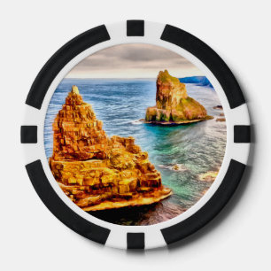 Lot De Jeton De Poker Piles de la peinture duncansby de l'Ecosse