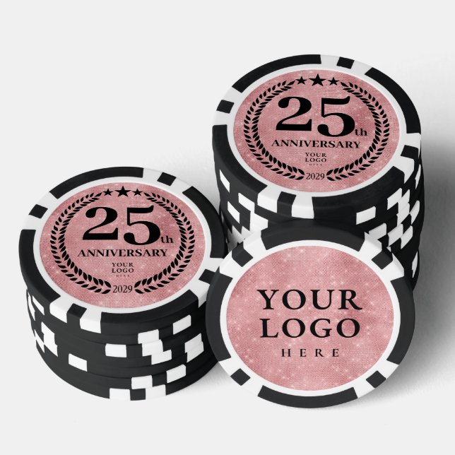 Lot De Jeton De Poker Pink Business 25th Anniversary (Empiler)