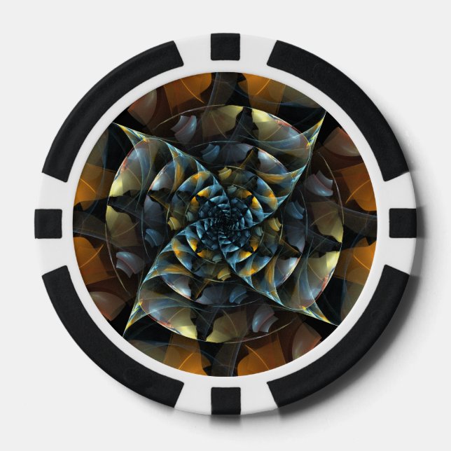 Lot De Jeton De Poker Pinwheel Art Abstrait (Recto)