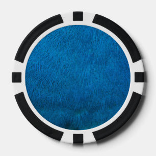 Lot De Jeton De Poker Plumes de paon bleu