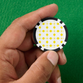 Lot De Jeton De Poker Pois Jaunes, Motif Polka Dot, Points, Pots