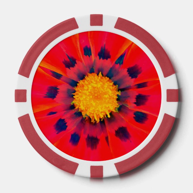Lot De Jeton De Poker Poker Chip   ABSTRACT FLORA (Recto)