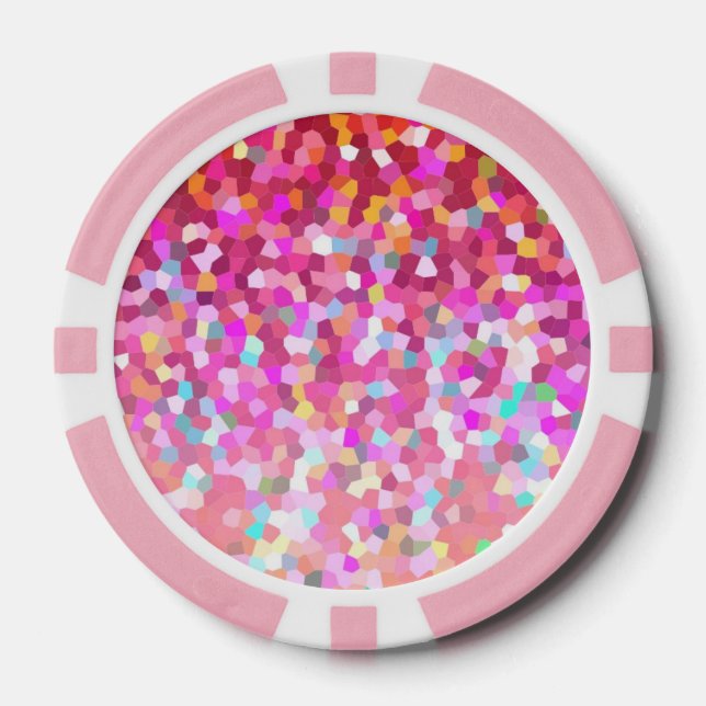 Lot De Jeton De Poker Poker Chip Mosaic Sparkley Texture (Recto)