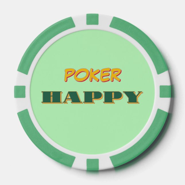 Lot De Jeton De Poker Poker Happy Green (Recto)