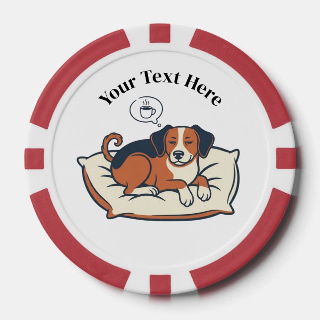 Lot De Jeton De Poker Powered by Coffee & Dog Dreams (Recto)