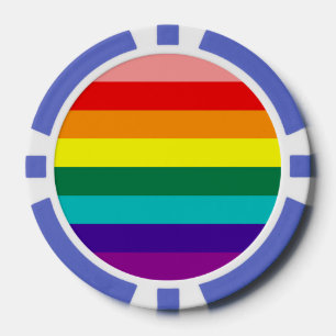 Lot De Jeton De Poker Premier drapeau de la Fierté arc-en-ciel