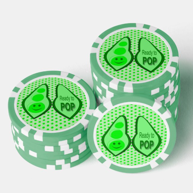 Lot De Jeton De Poker Prêt à cueillir des pois verts (Empiler)