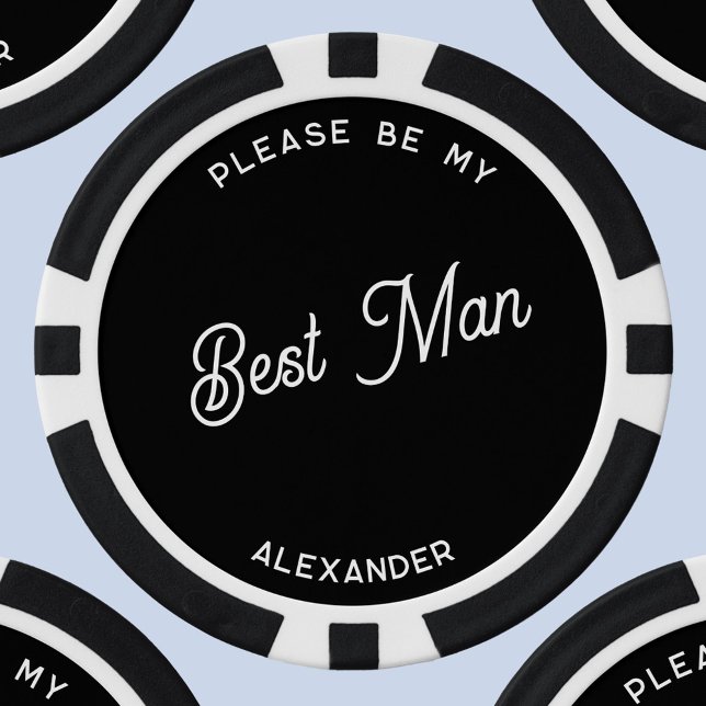 Lot De Jeton De Poker Proposition personnalisée de Best Man (Wedding Best Man Groomsman proposal personalized poker chip)