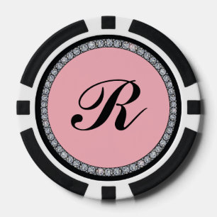 Lot De Jeton De Poker Puce de poker monogramme de bague à bille