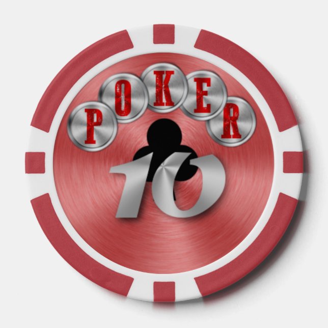 Lot De Jeton De Poker Puces 10 (Recto)