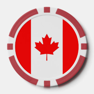 Lot De Jeton De Poker Puces de poker avec Drapeau du Canada