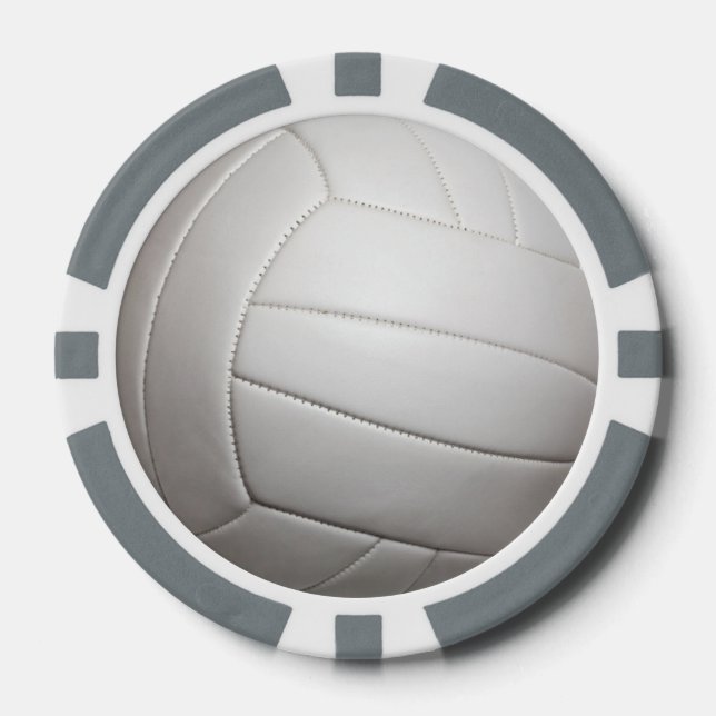 Lot De Jeton De Poker Puces de poker personnalisables Volleyball (Recto)