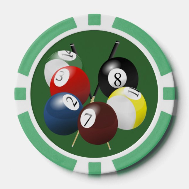 Lot De Jeton De Poker Puces de poker pour billard (Recto)