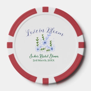 Lot De Jeton De Poker Purple boho amour en fleurs nom de la baby shower