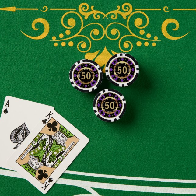 Lot De Jeton De Poker Purple Casino Chip Las Vegas (Table de poker (pile))
