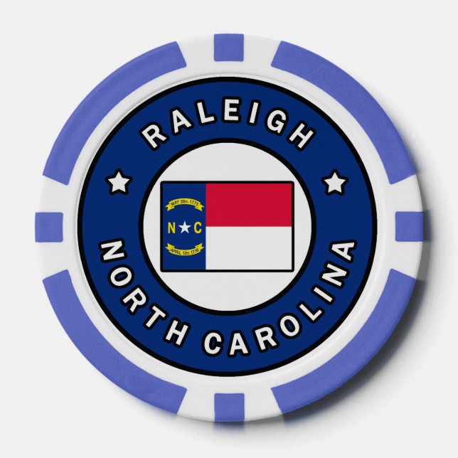 Lot De Jeton De Poker Raleigh Caroline du Nord (Recto)
