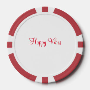 Lot De Jeton De Poker Red happy vibes vacances simple minimum calligraph