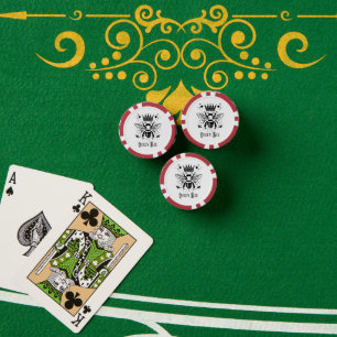 Lot De Jeton De Poker Reine Abeille – Emblème de Tarot Mystique