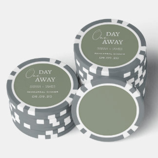 Lot De Jeton De Poker Répétition de mariage vert sauge élégant