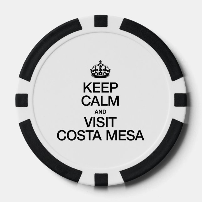 LOT DE JETON DE POKER RESTEZ CALME ET VISITEZ COSTA MESA (Recto)