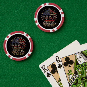 Lot De Jeton De Poker Retraité J'ai Travaillé Toute Ma Vie Pour Cela