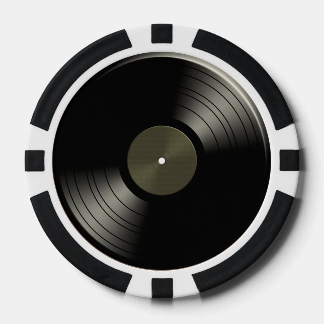 Lot De Jeton De Poker Retro Vinyl Records (Recto)