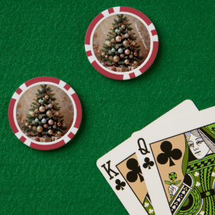 Lot De Jeton De Poker "Rêves de Noël d'or"