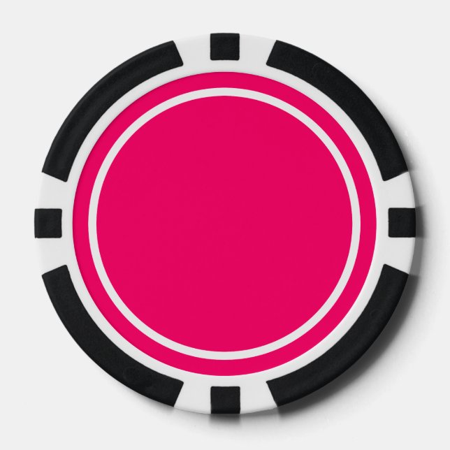 Lot De Jeton De Poker Rose chaud (Recto)