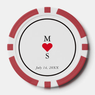 Lot De Jeton De Poker Rouge et blanc personnalisés