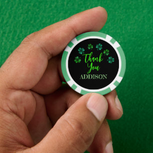 Lot De Jeton De Poker Saint Patrick Jour Anniversaire shamrock Merci